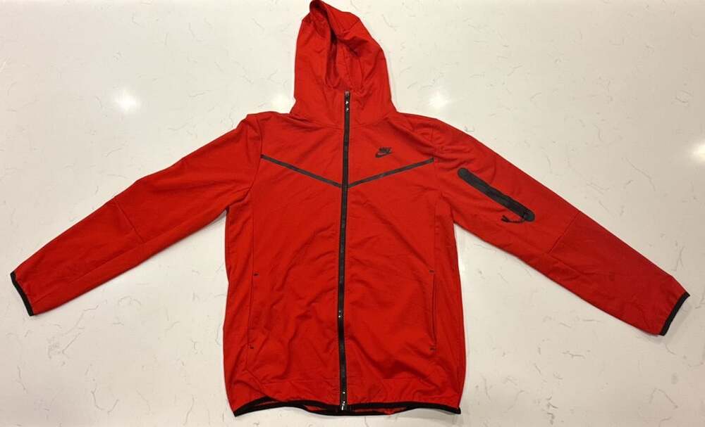 Nike Tech Fleece Full Zip Hoodie Size L Red